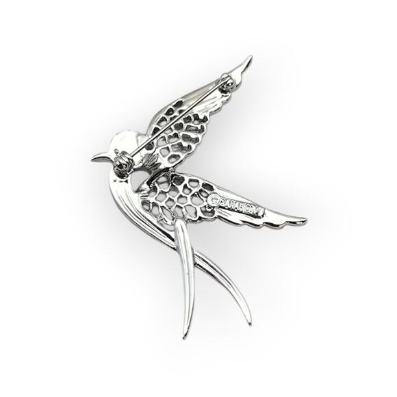 Vintage Sarah Coventry “Peace” Dove Brooch with Original Box – Silver Tone Gift - Picture 6 of 10